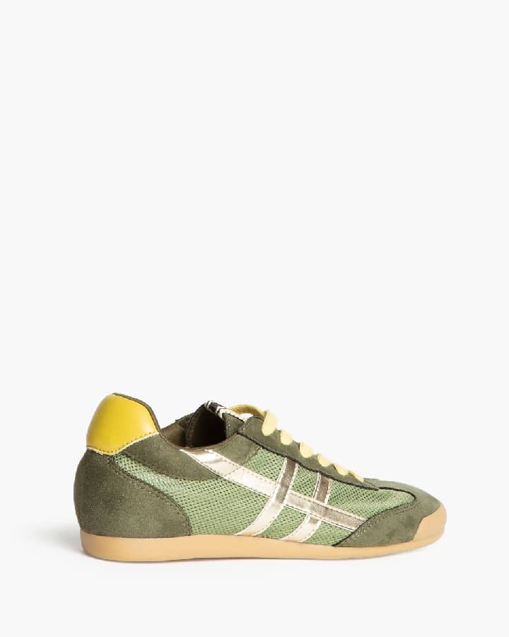 Sapatilha verde e amarelo