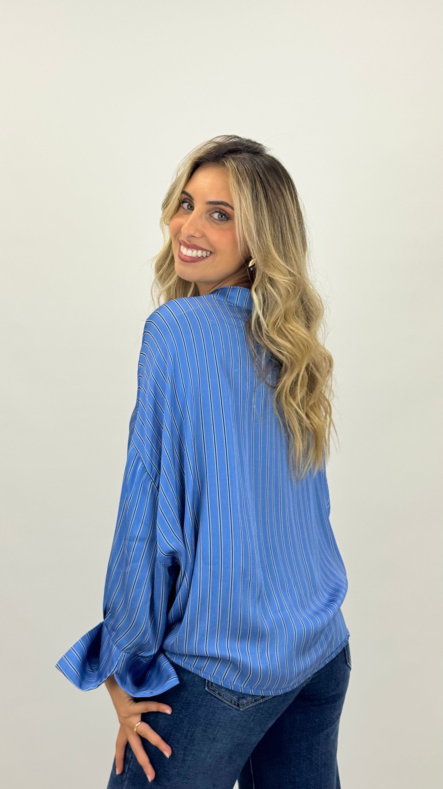 Blusa risquinhas azul