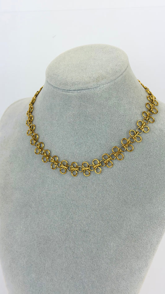 Colar gargantilha aço dourado