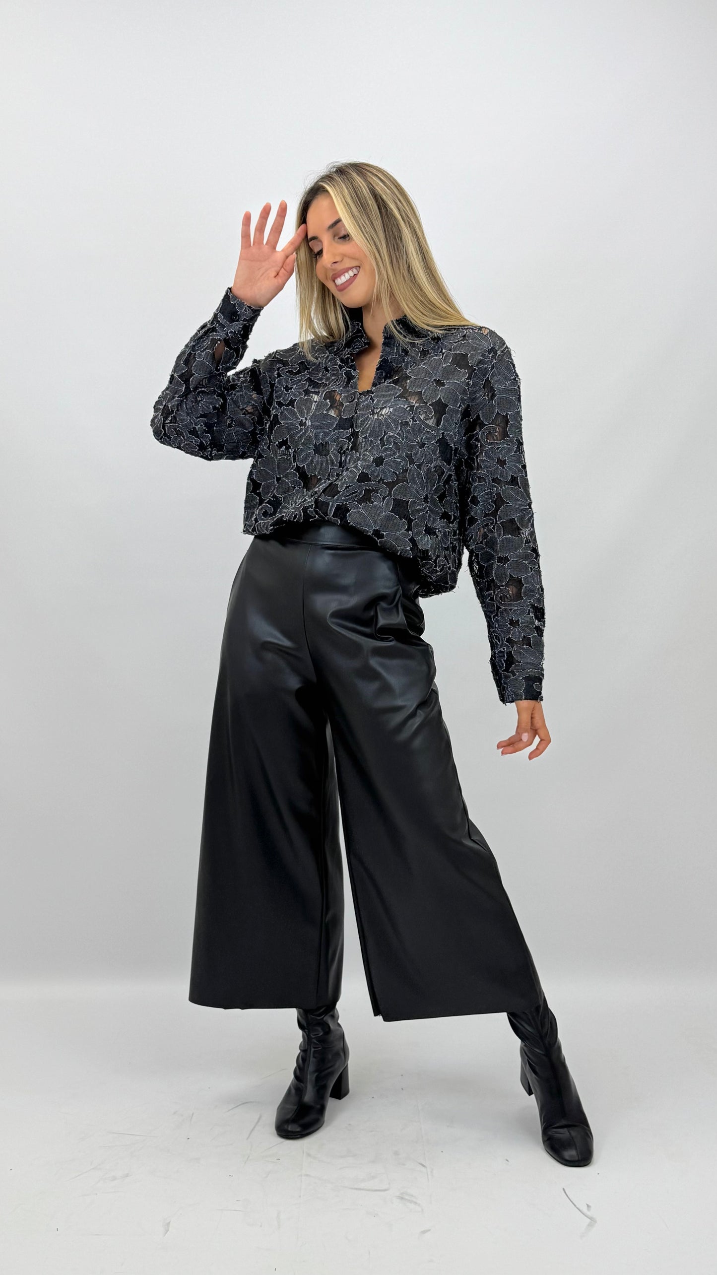 Cullotes estilo napa preto