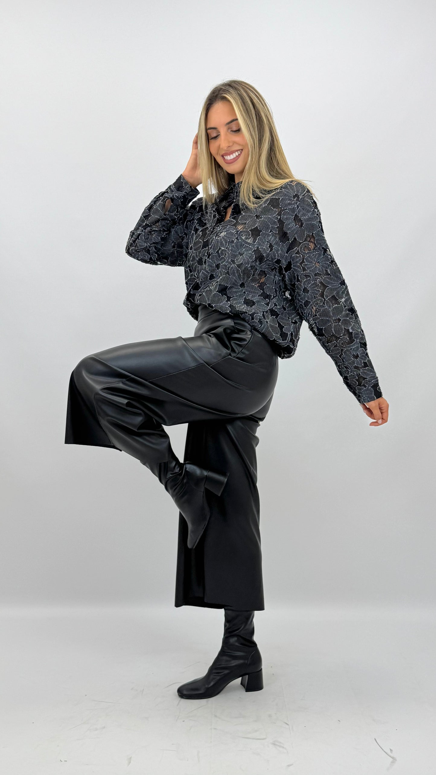 Cullotes estilo napa preto