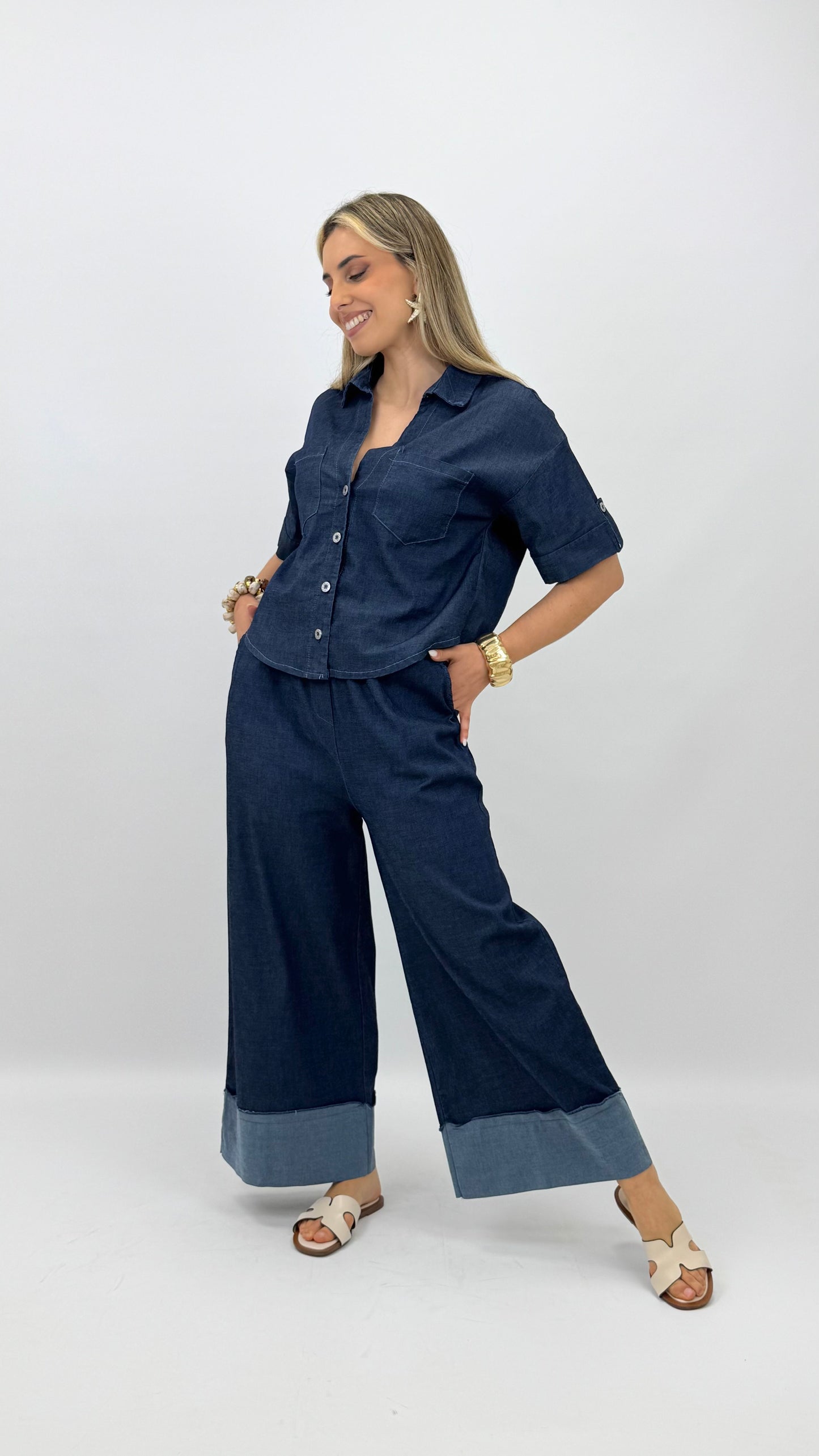 Blusa ganga escura