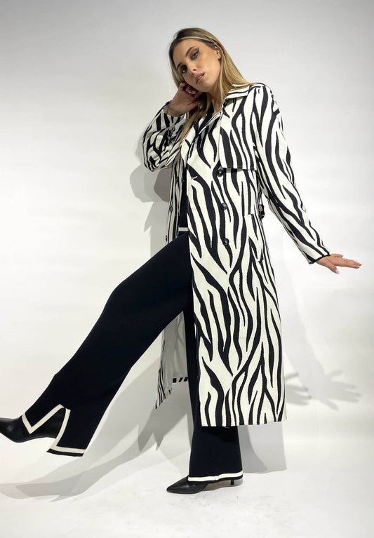 Gabardine zebra preto e branco