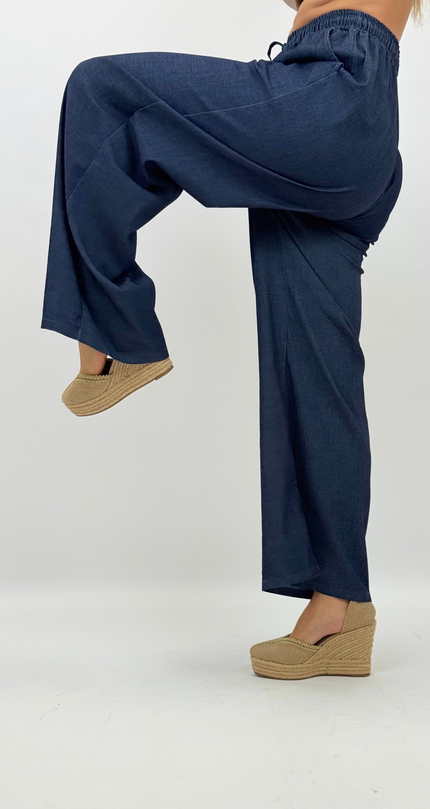 Pantalona fresca ganga-escura