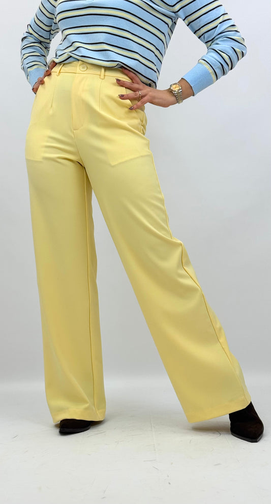 Calça alfaiataria amarelo