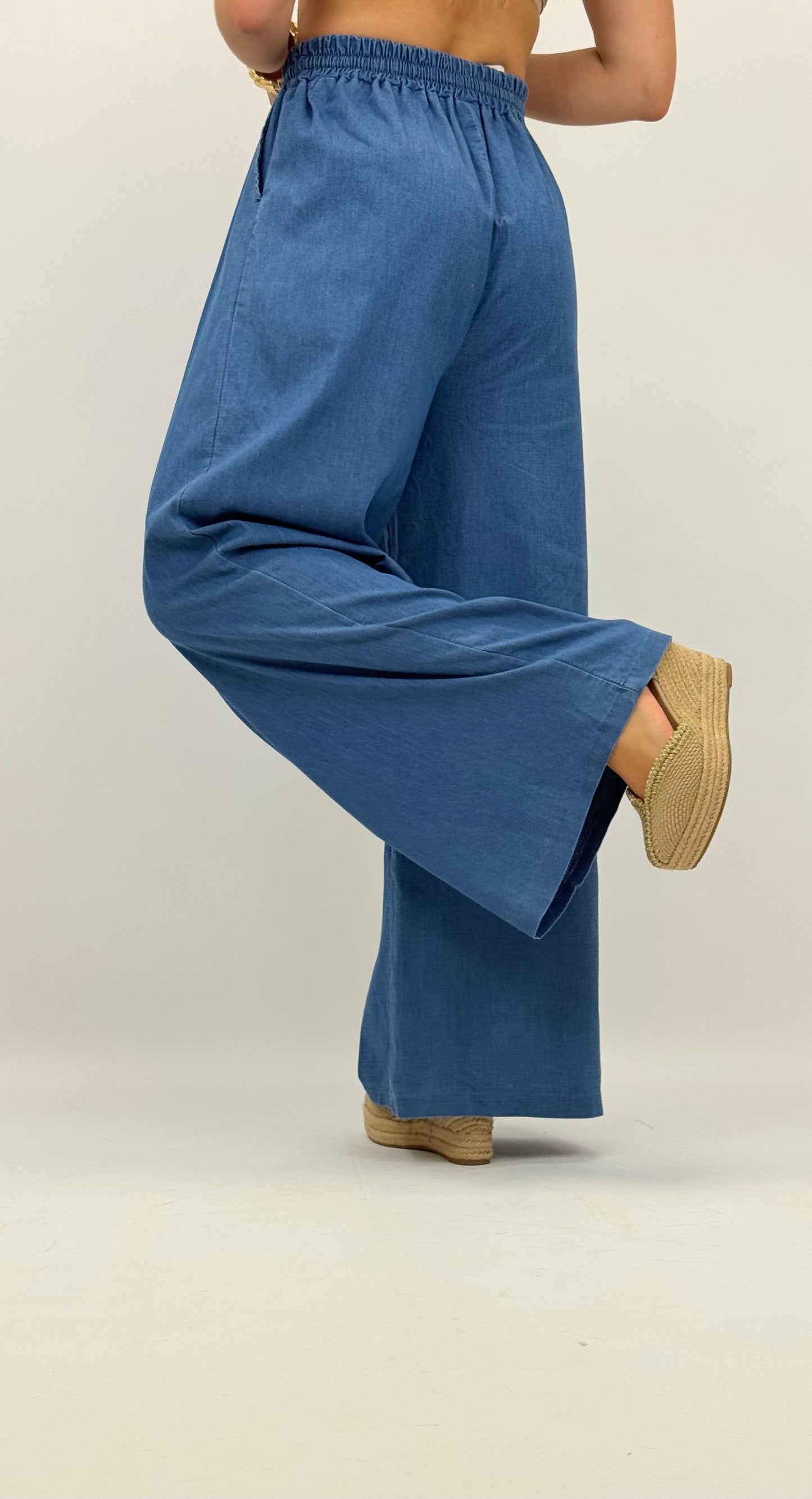 Pantalona fresca ganga-clara
