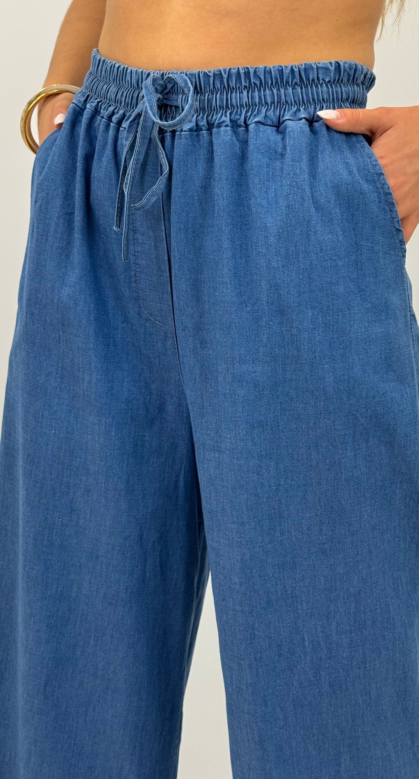 Pantalona fresca ganga-clara