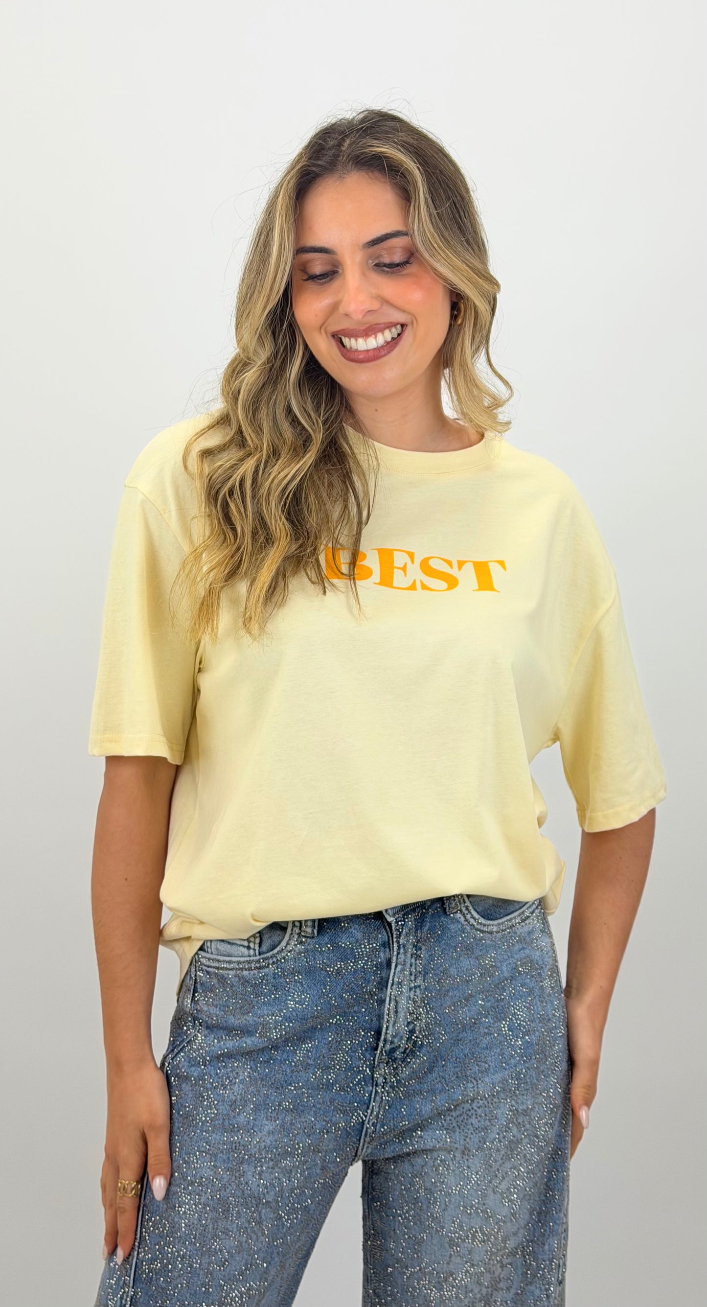T-shirt Best amarela