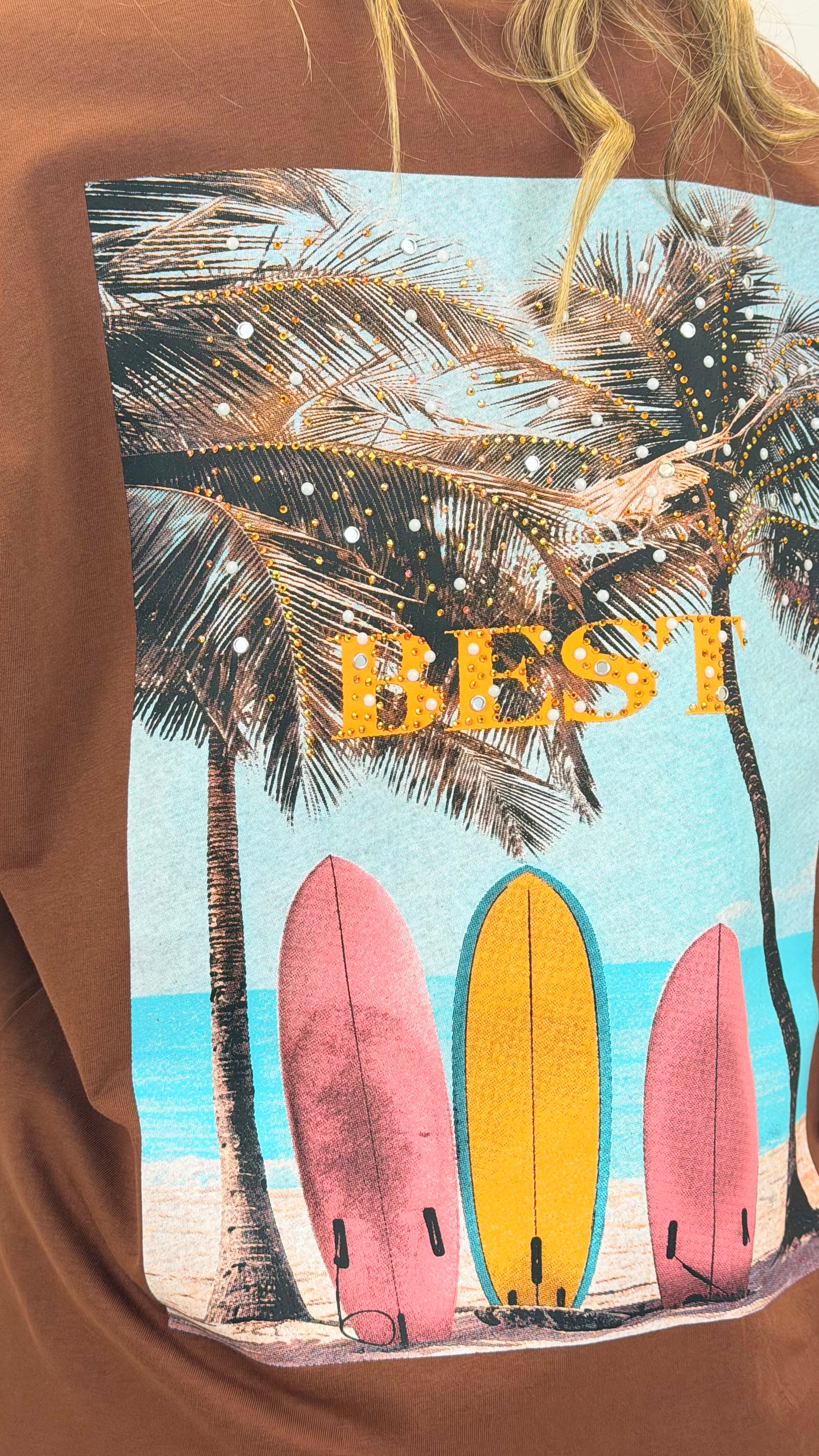 T-shirt Best castanha