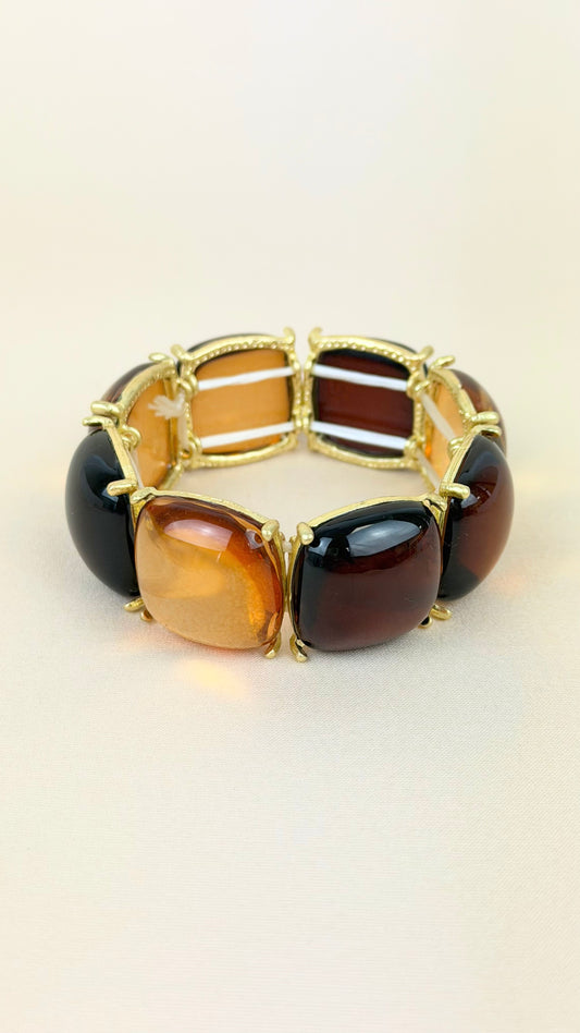 Pulseira elástica acrílicos estilo ambar