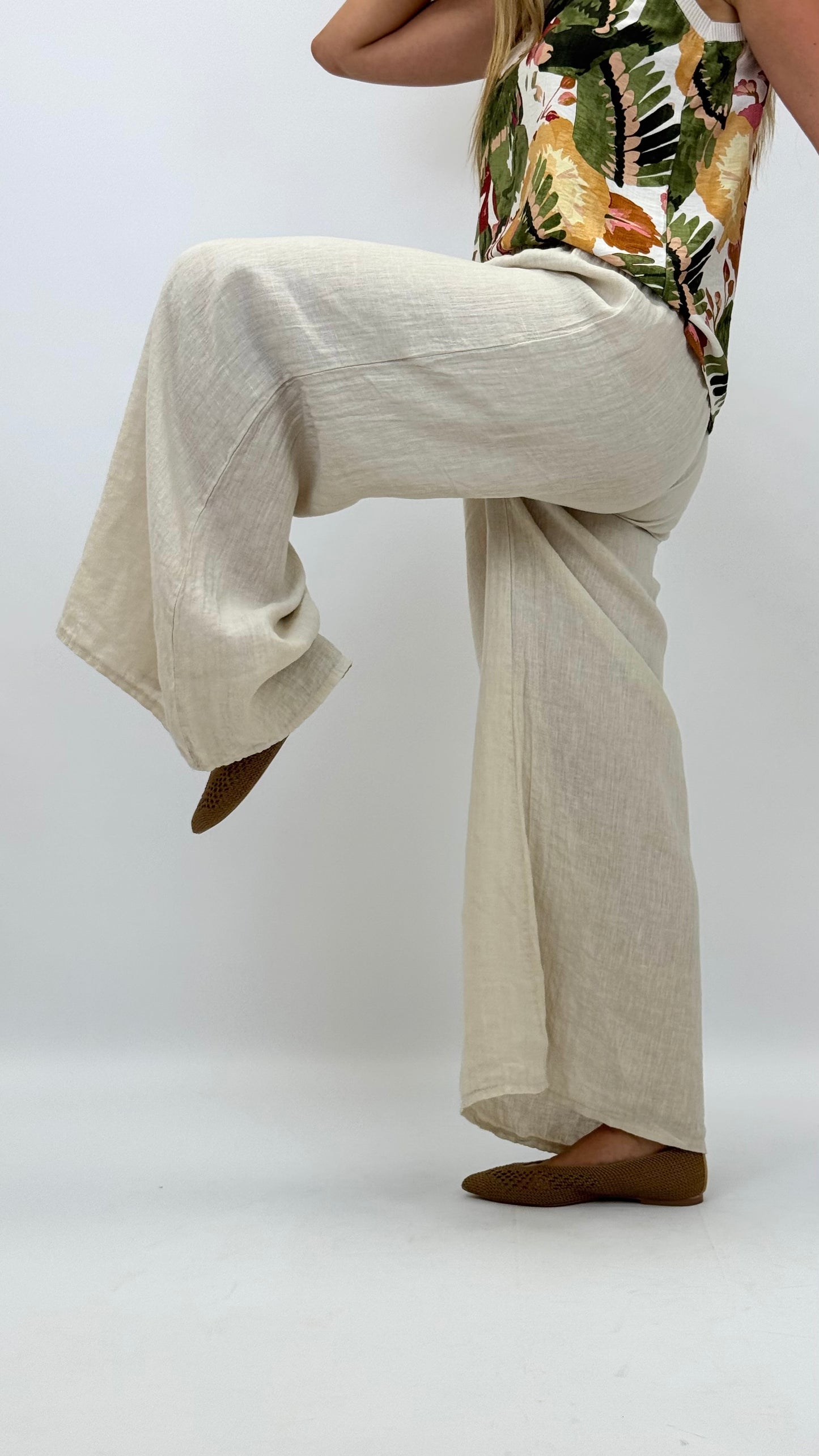 Pantalona creme linho