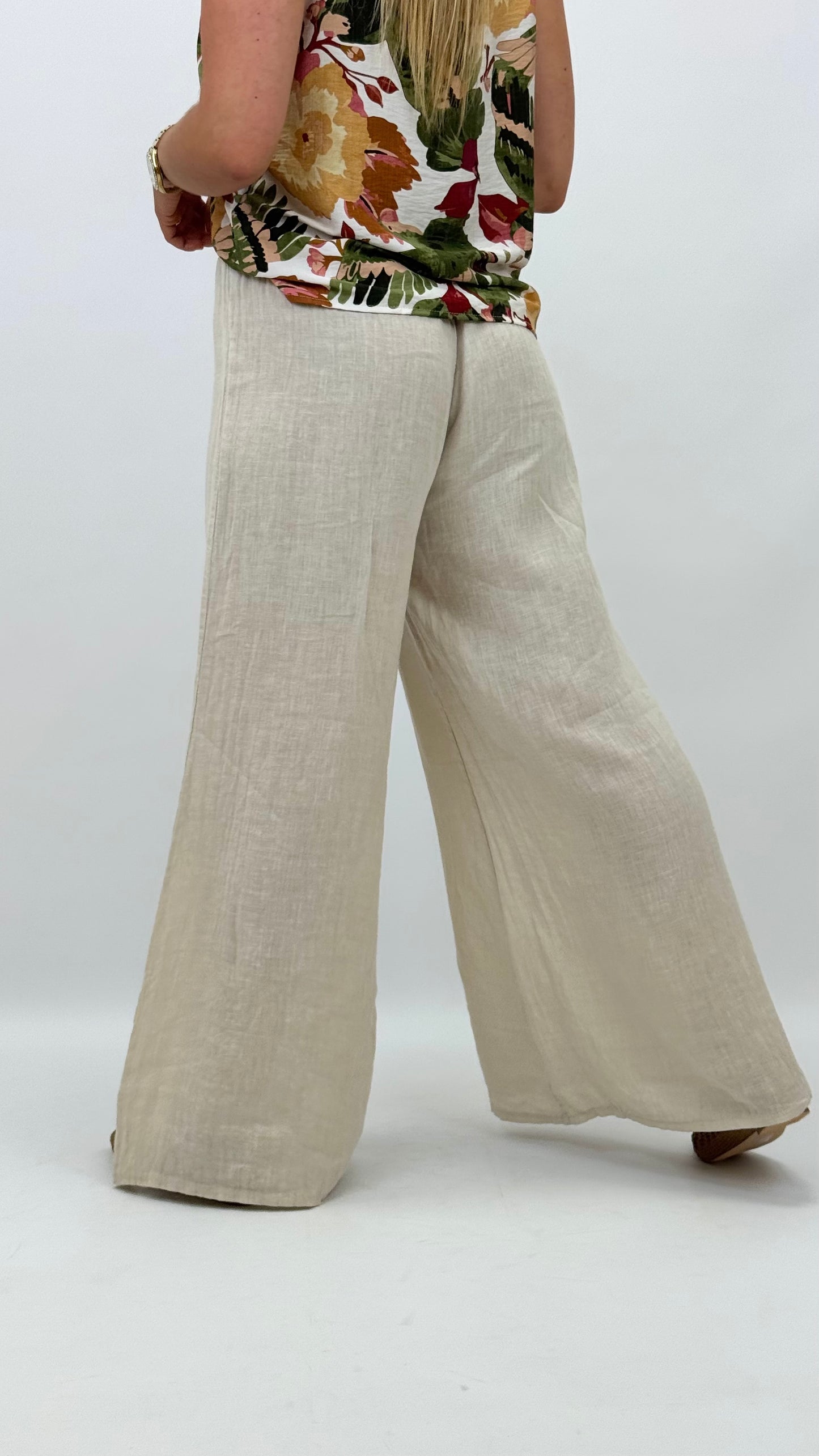 Pantalona creme linho