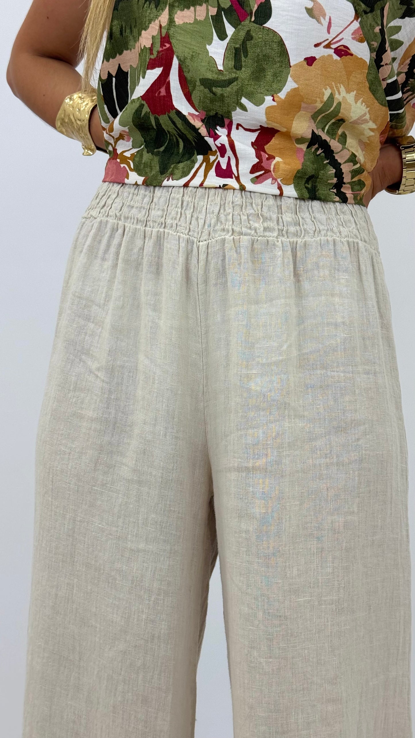 Pantalona creme linho