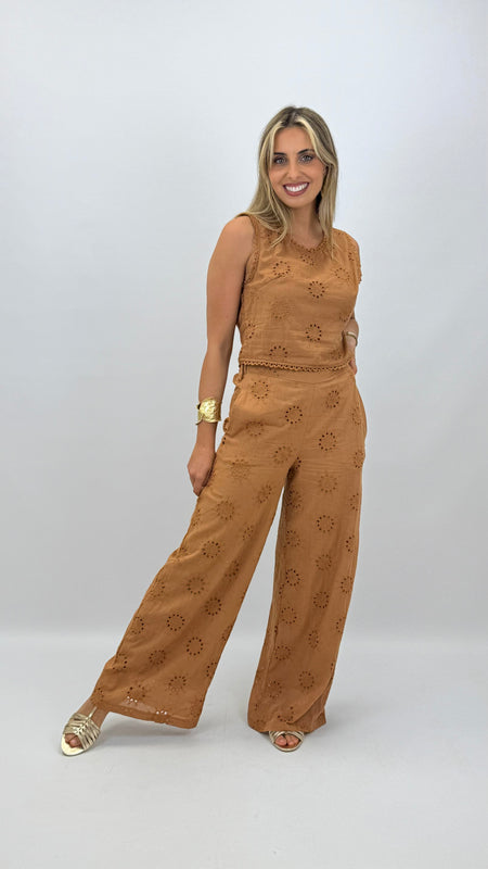 Conjunto bordado-inglês terracota hover