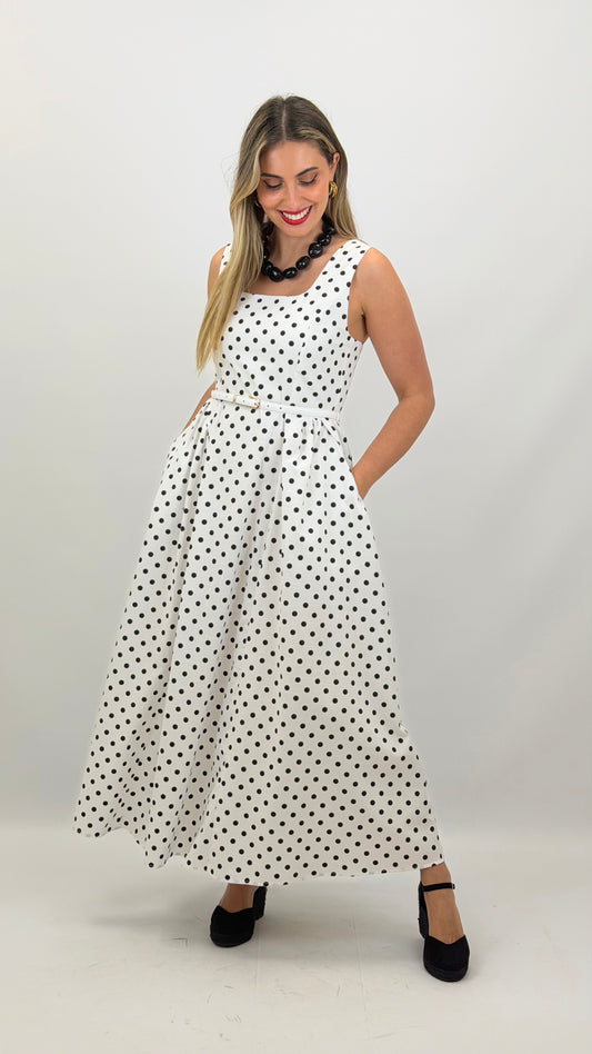 Vestido Pretty Woman branco e preto