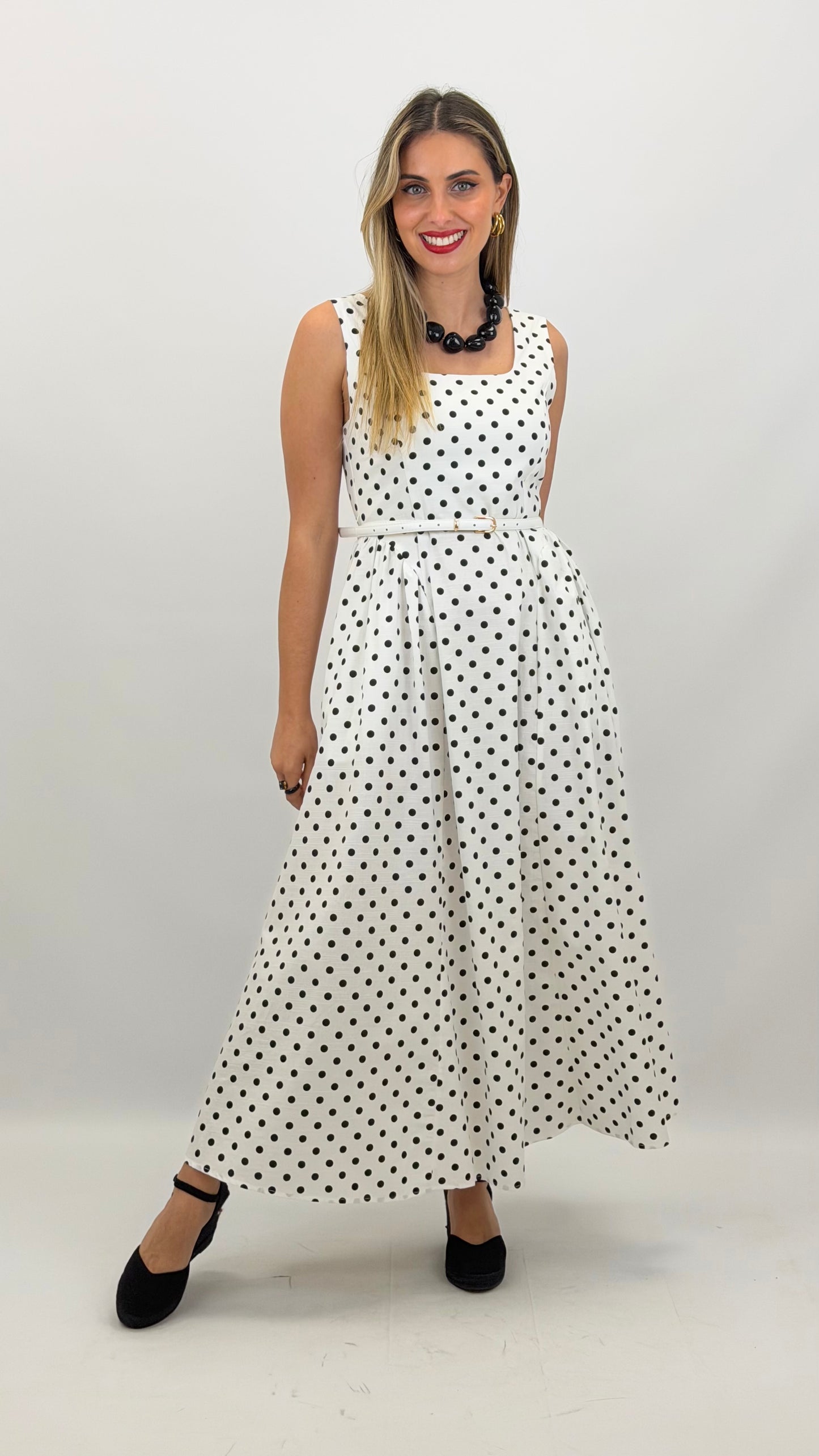 Vestido Pretty Woman branco e preto