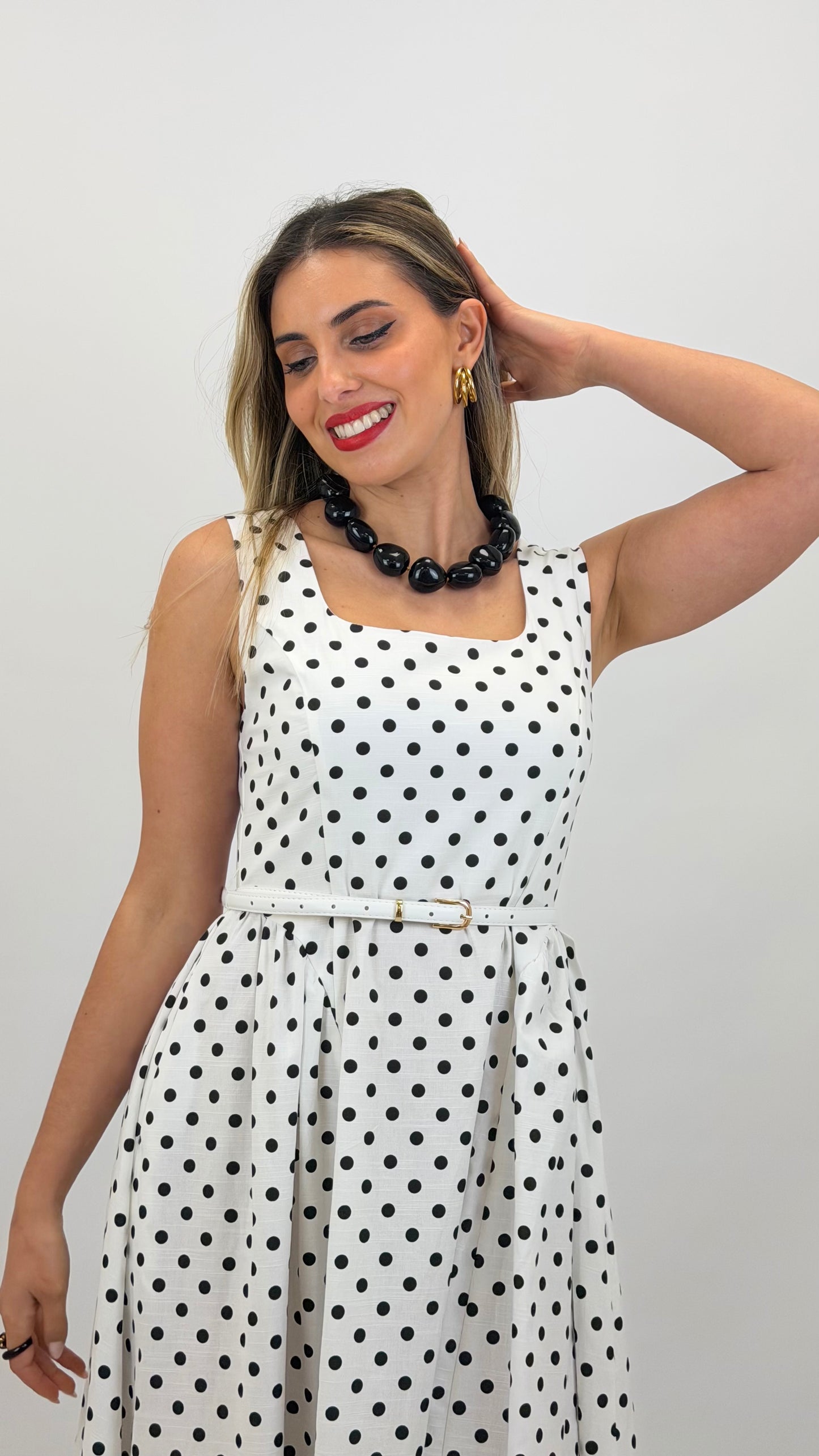 Vestido Pretty Woman branco e preto