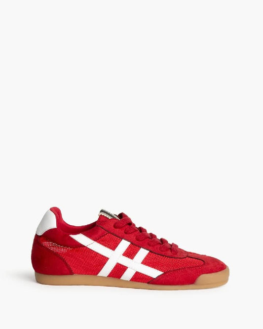 Sapatilha vermelho e branco