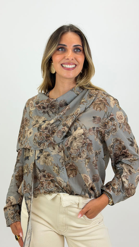Blusa Sakura in Grey