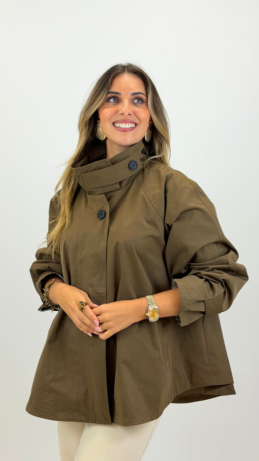 Parka larga chocolate de leite