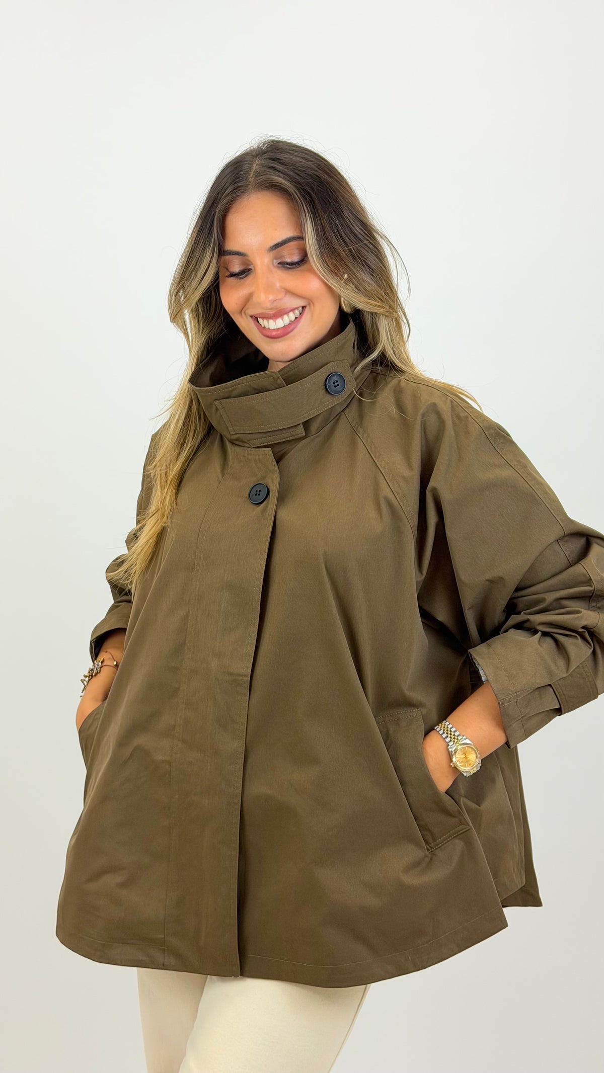 Parka larga chocolate de leite