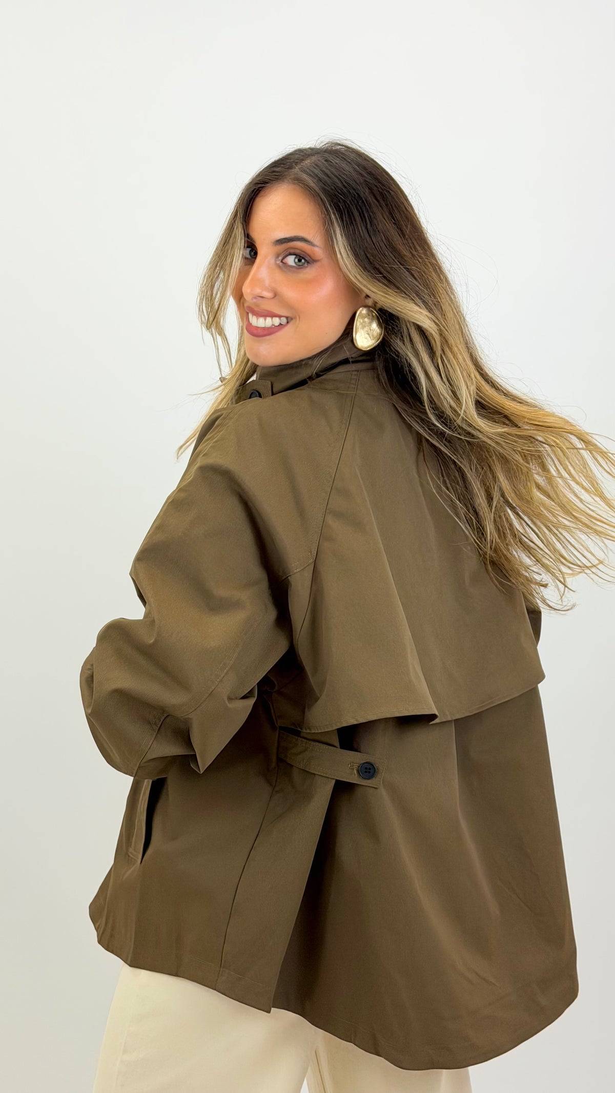 Parka larga chocolate de leite