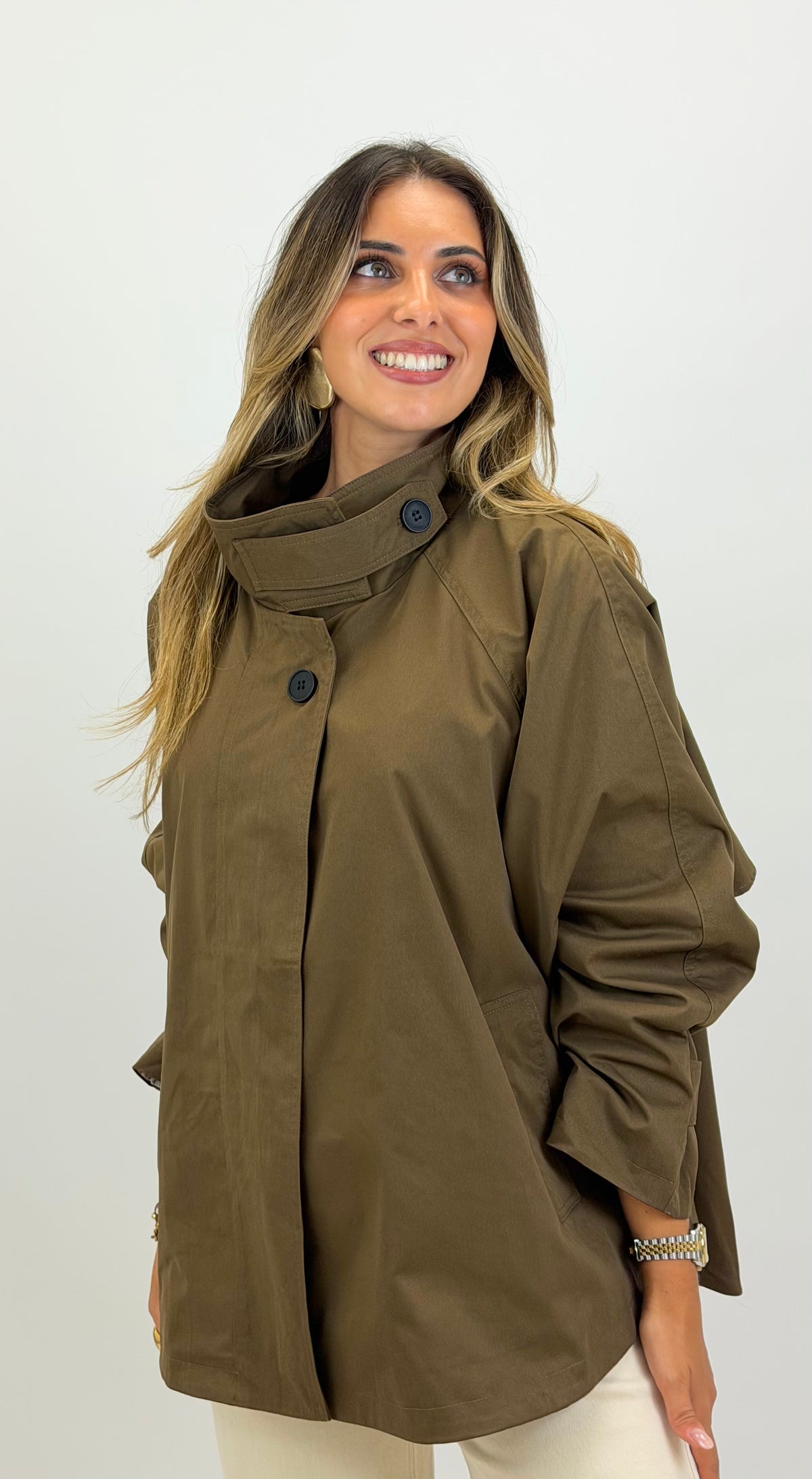 Parka larga chocolate de leite
