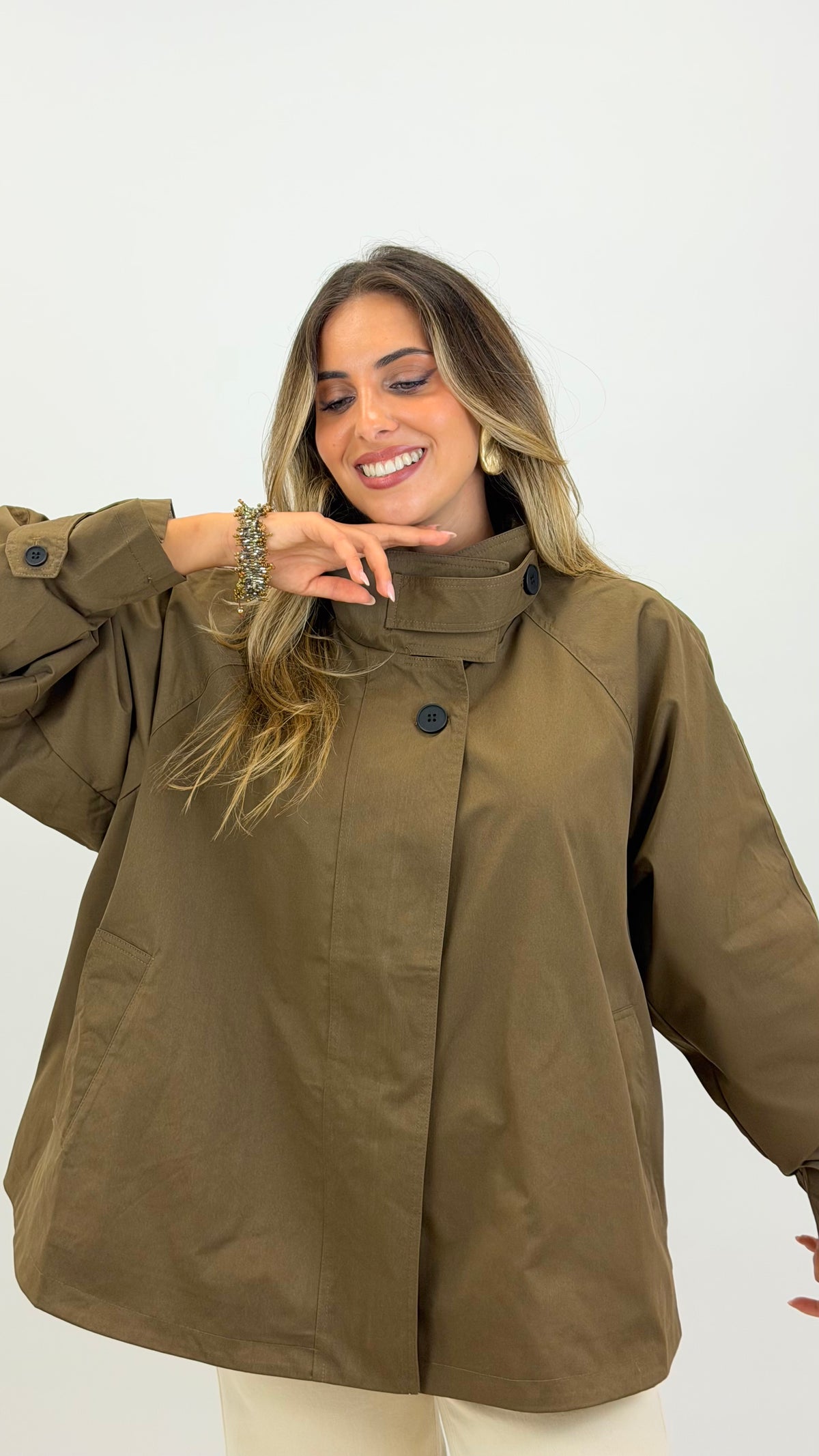 Parka larga chocolate de leite