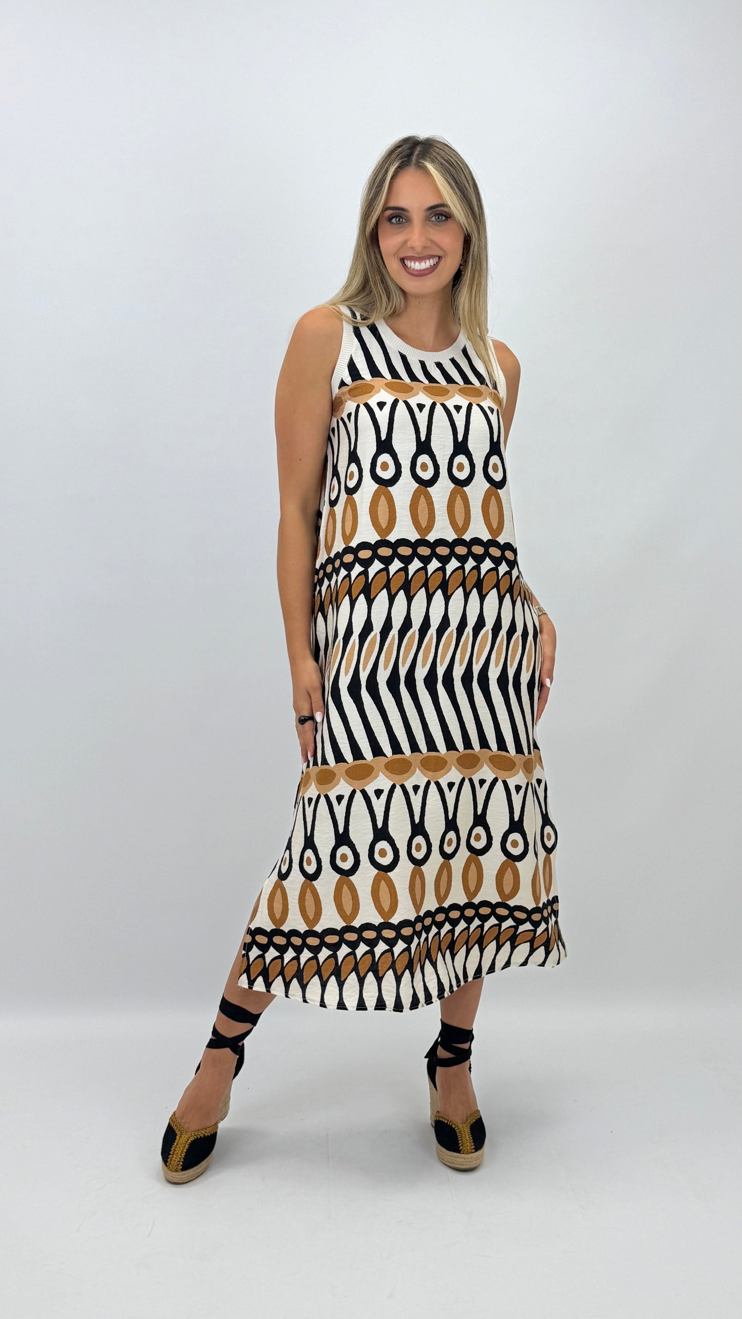 Vestido midi etnico