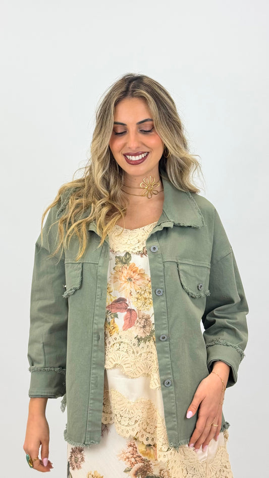 Camisa sarja verde