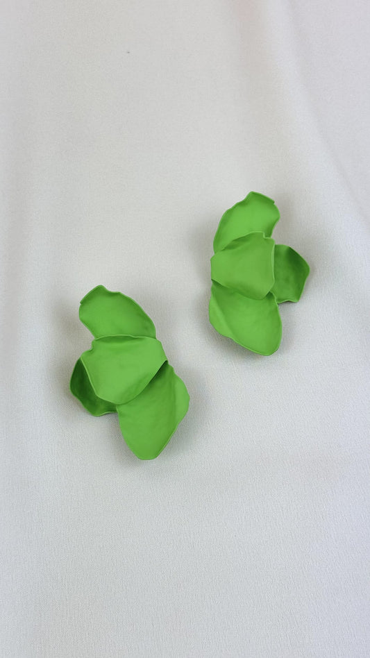 Brincos flor verde