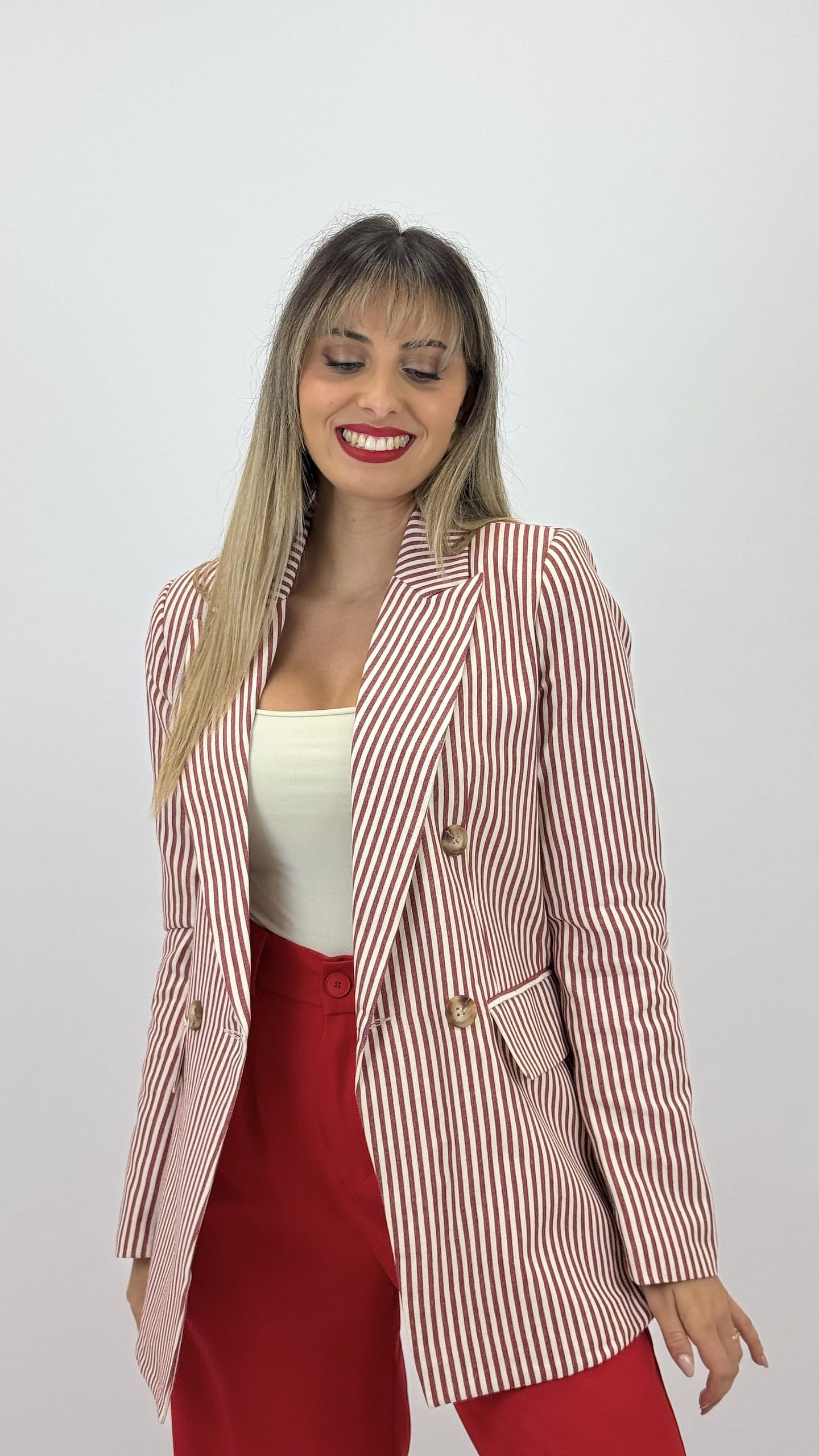 Blazer Risquinhas vermelho