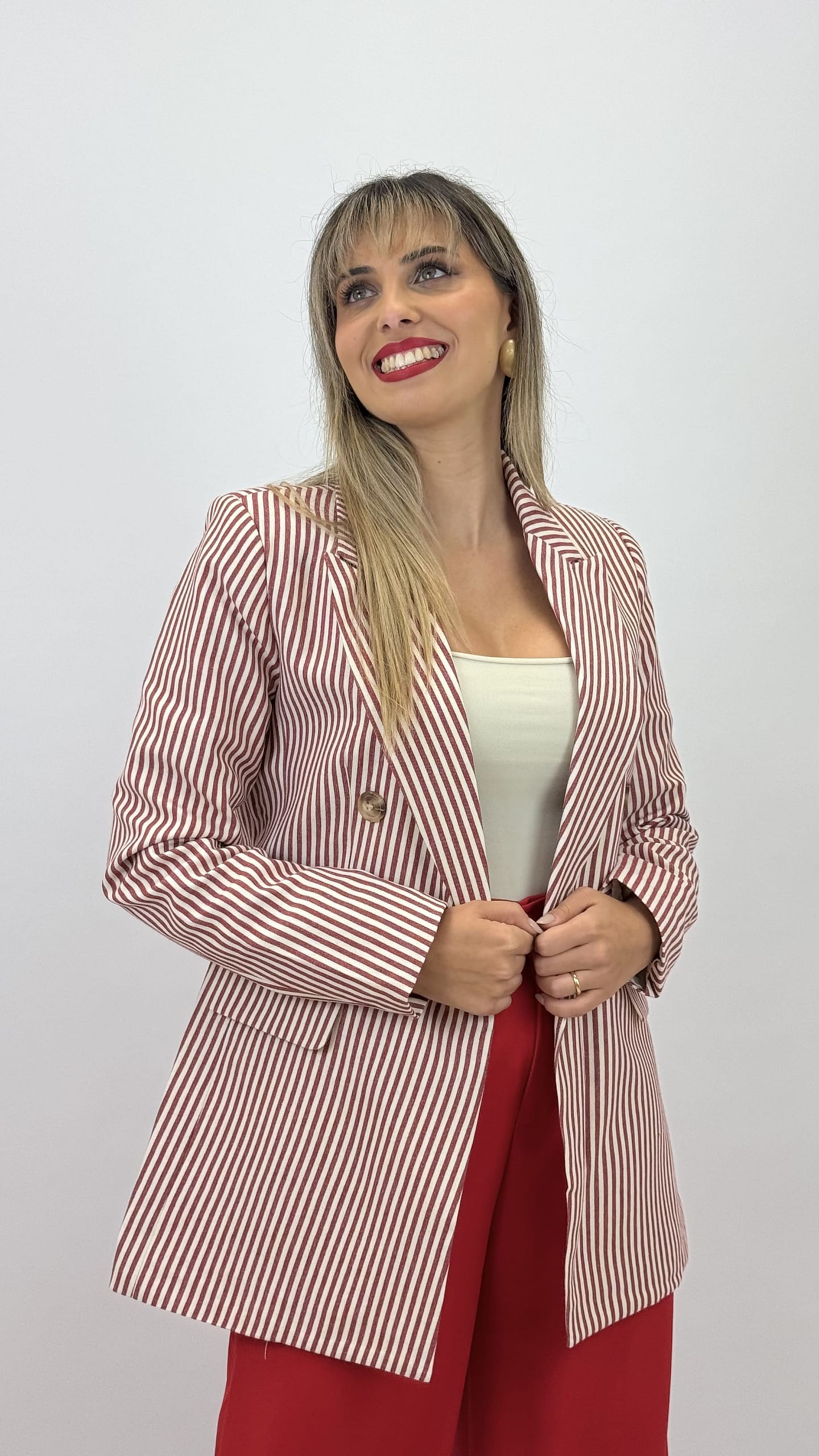 Blazer Risquinhas vermelho