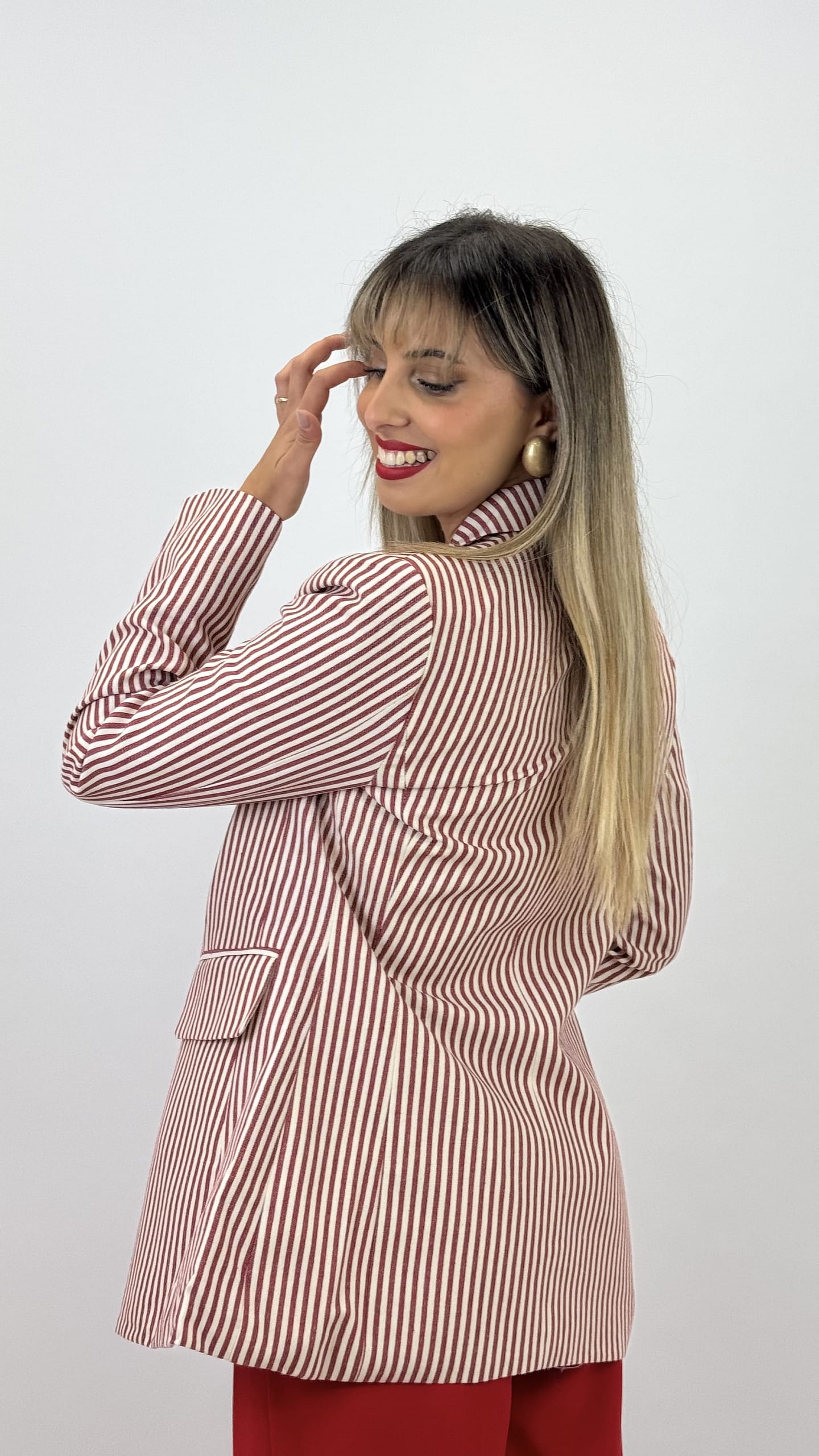 Blazer Risquinhas vermelho