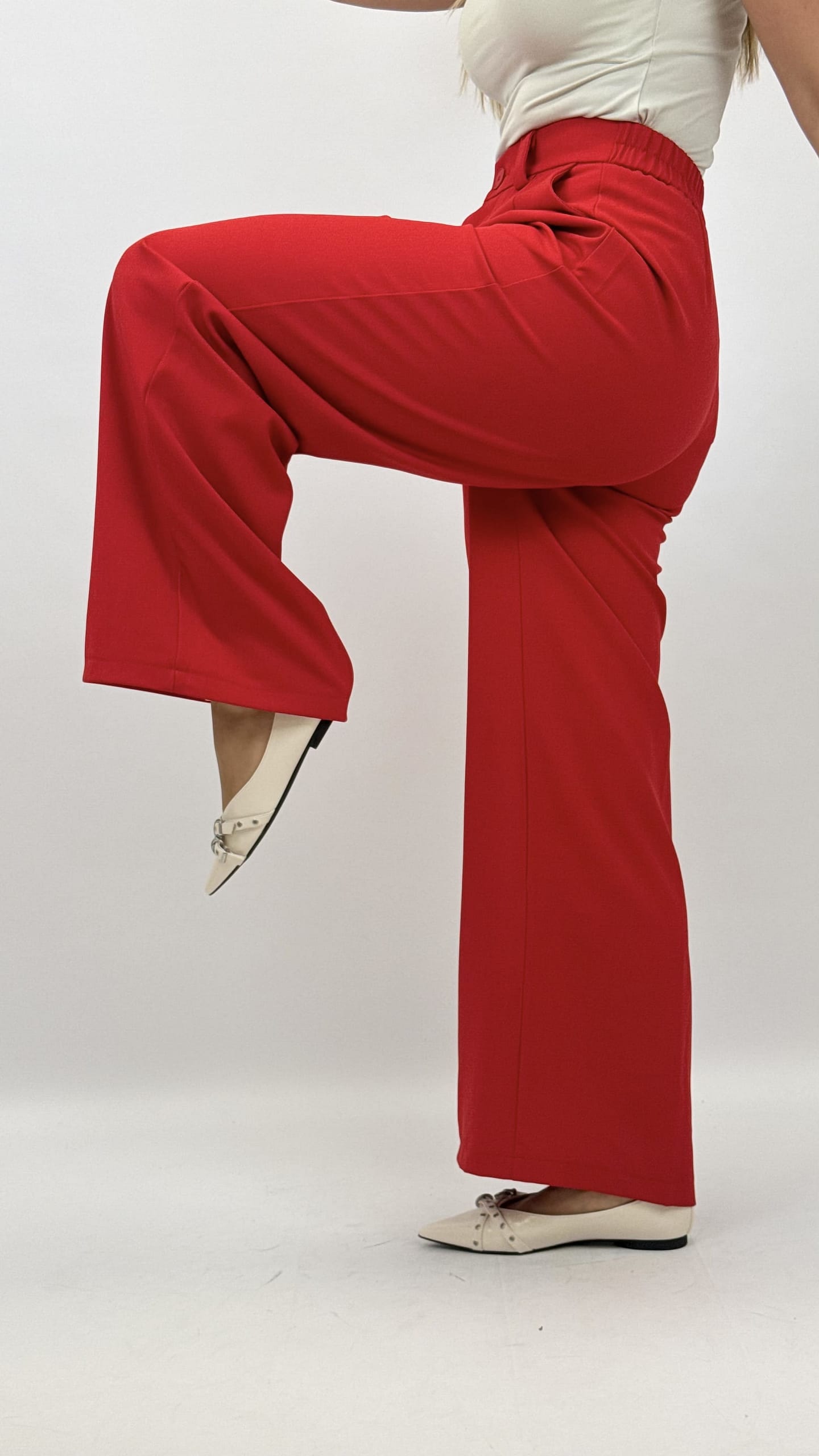 Calça alfaiataria vermelho