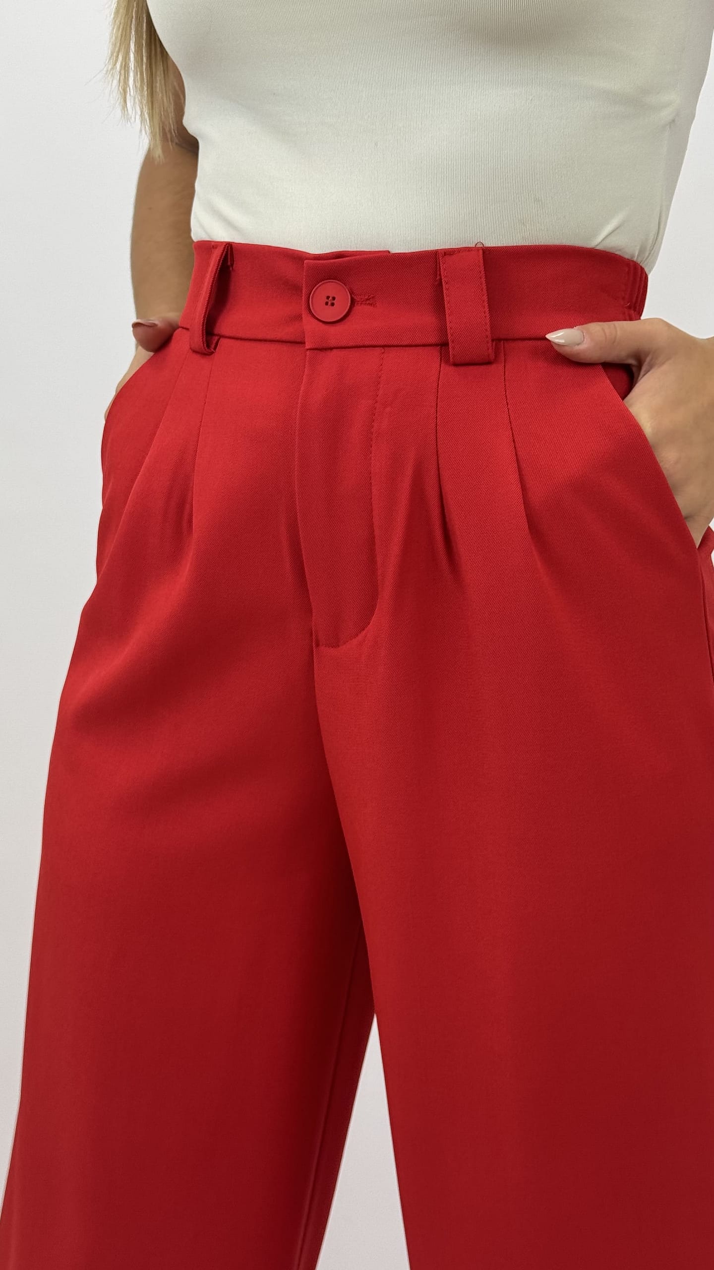 Calça alfaiataria vermelho