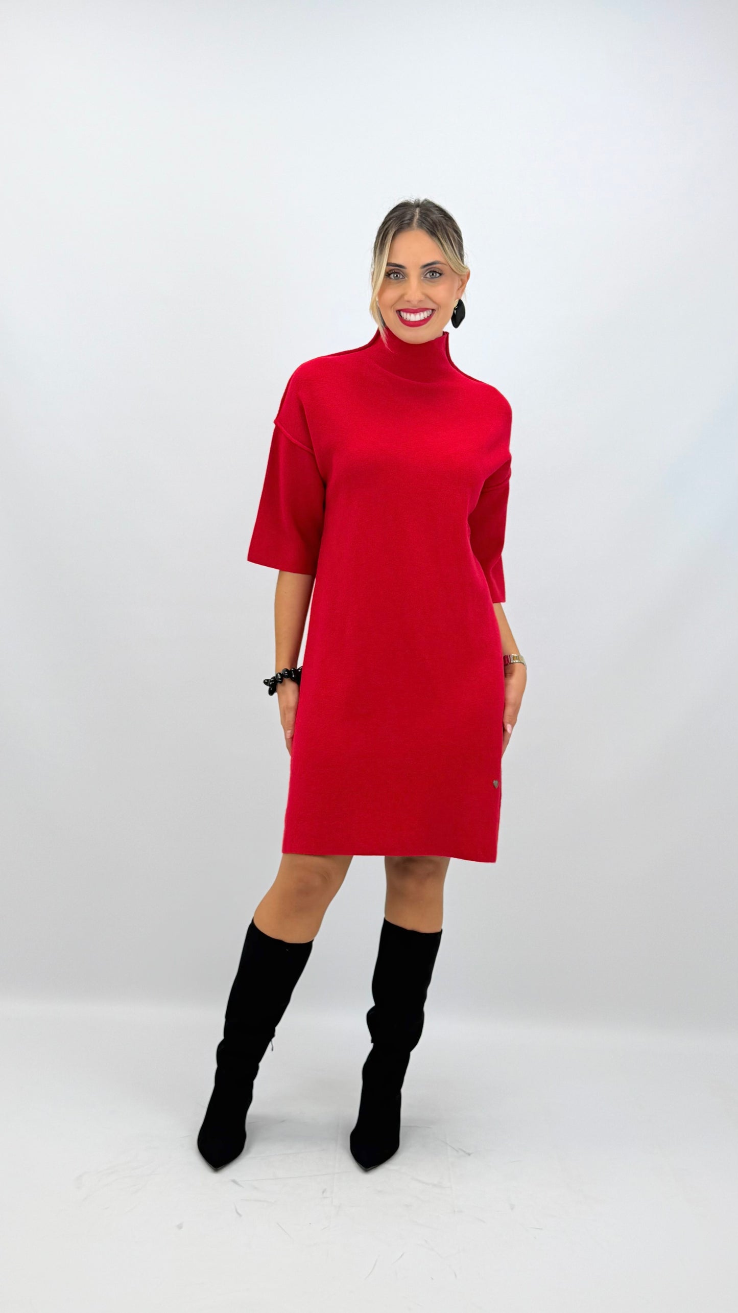 Vestido malha curto vermelho