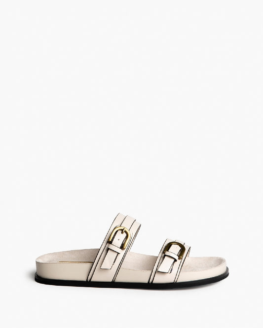 Sandália/chinelo com fivelas pérola