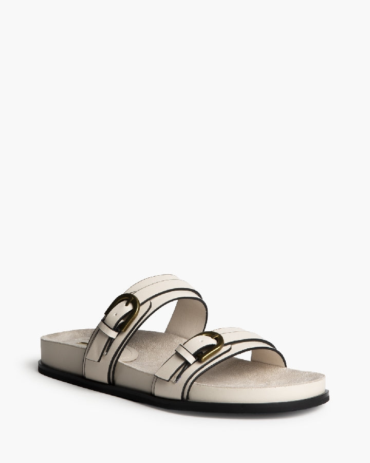 Sandália/chinelo com fivelas pérola