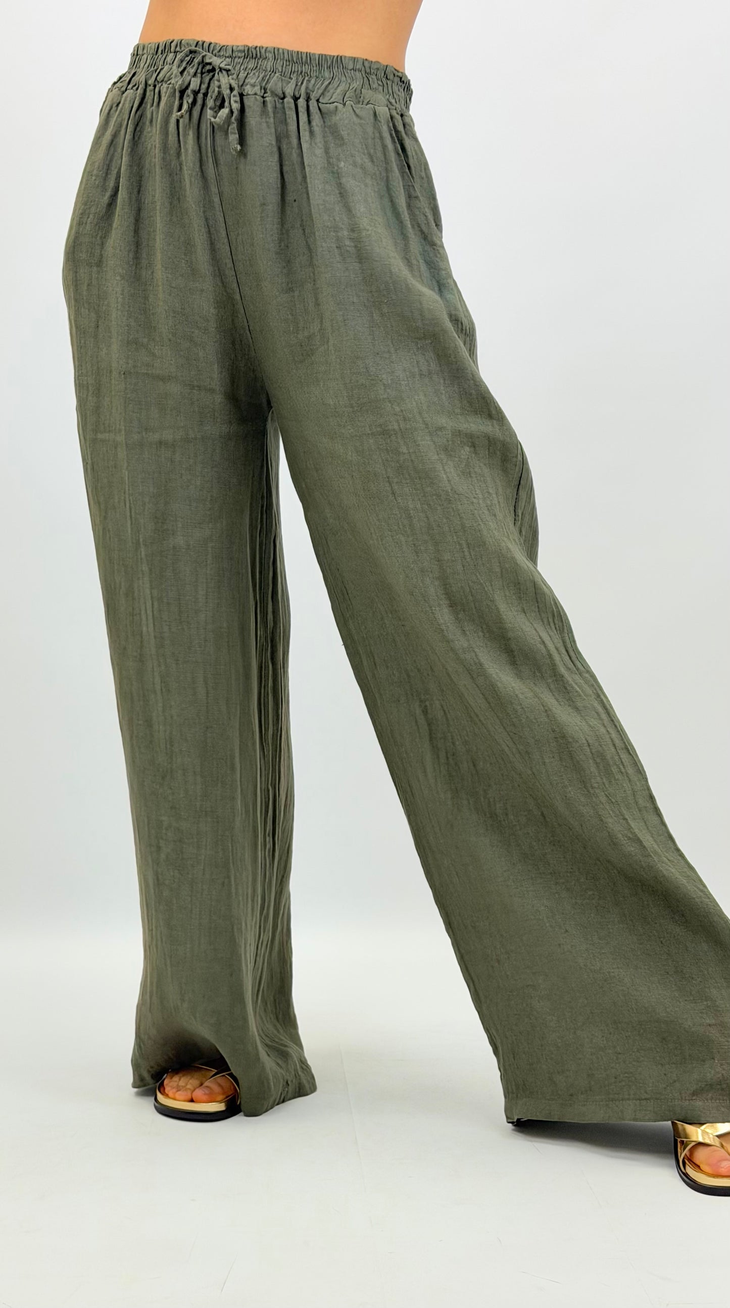 Calça linho verde