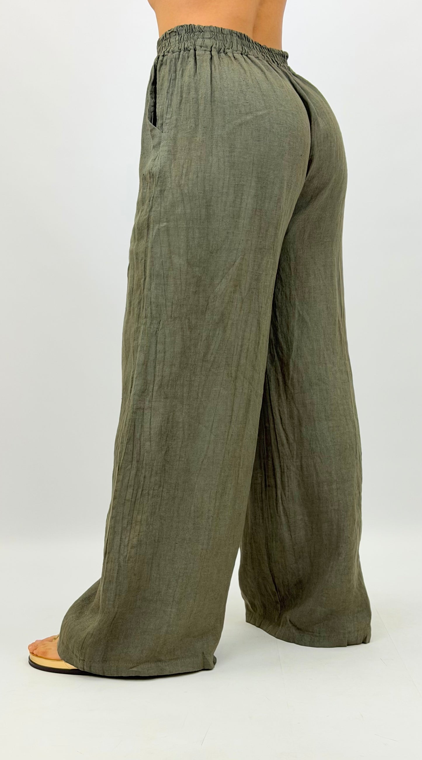 Calça linho verde