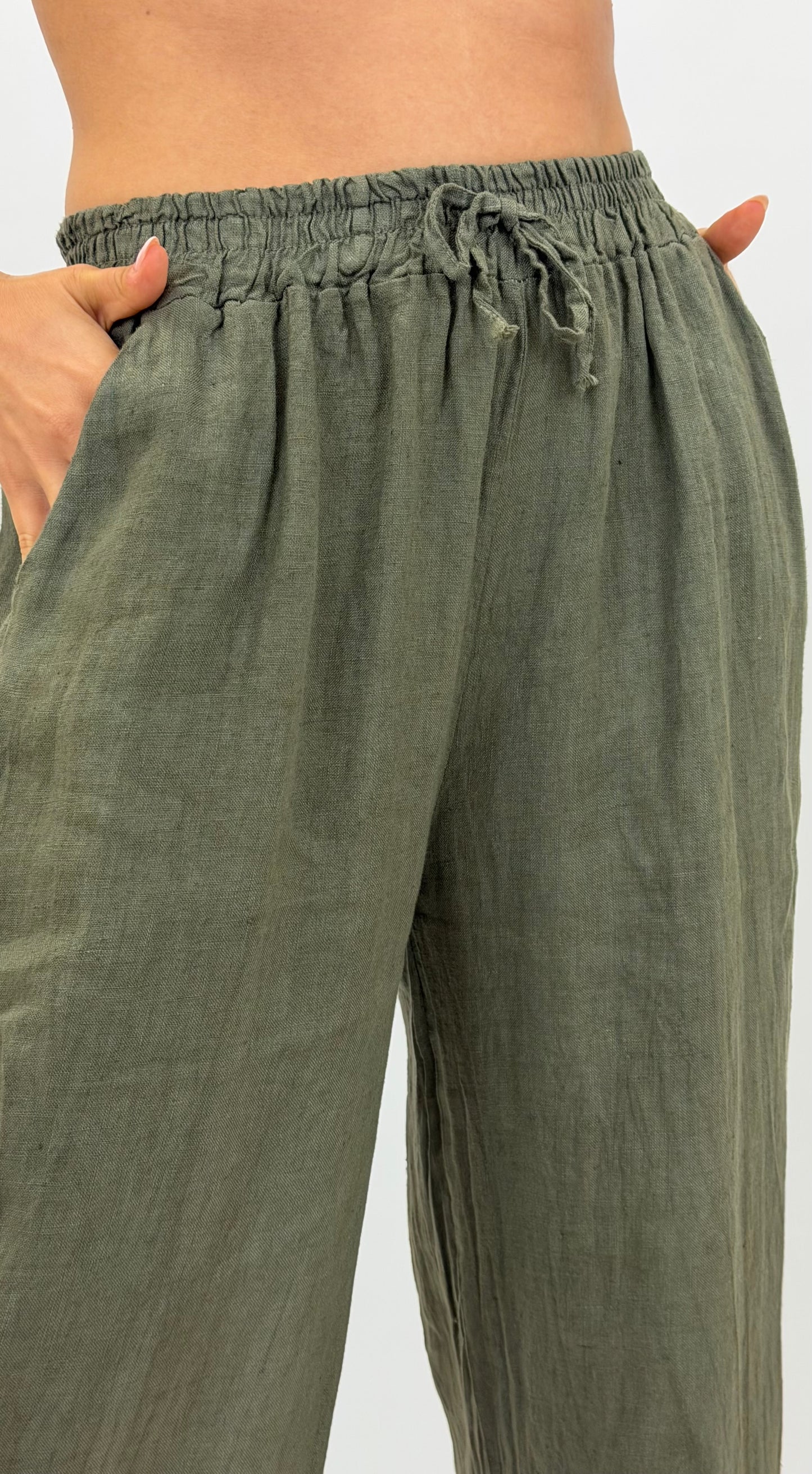 Calça linho verde