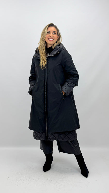 Kispo/parka preto comprido hover