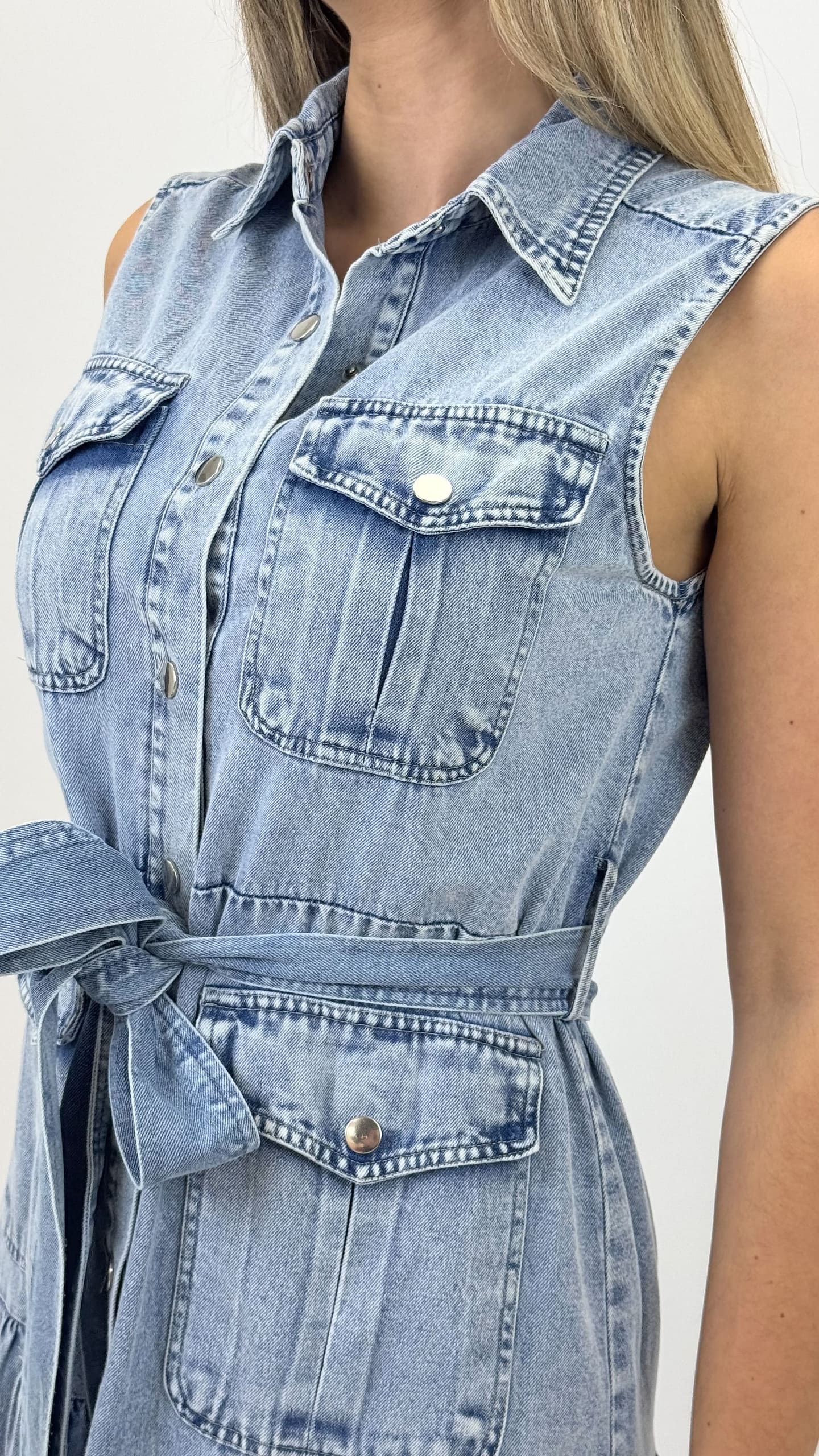 Vestido midi ganga-clara