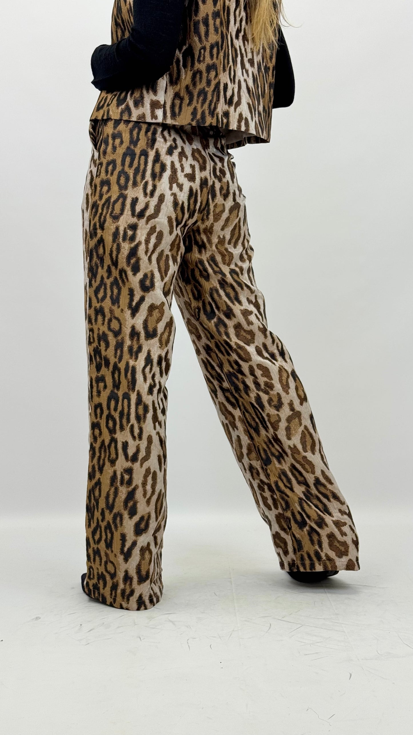Calça tecido animal-print