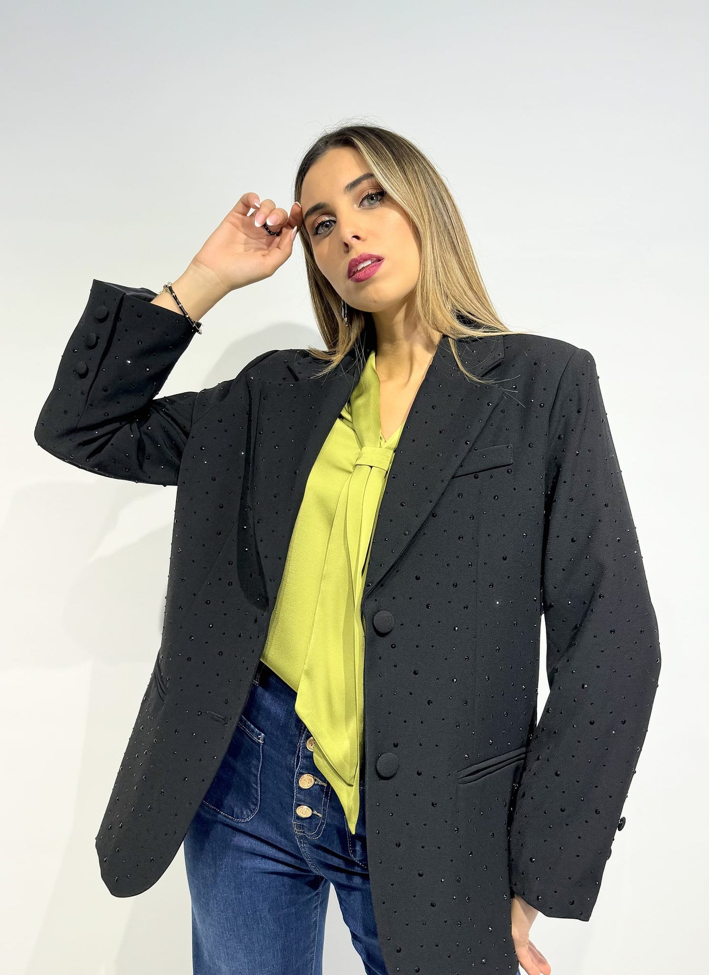 Blazer preto com brilhos