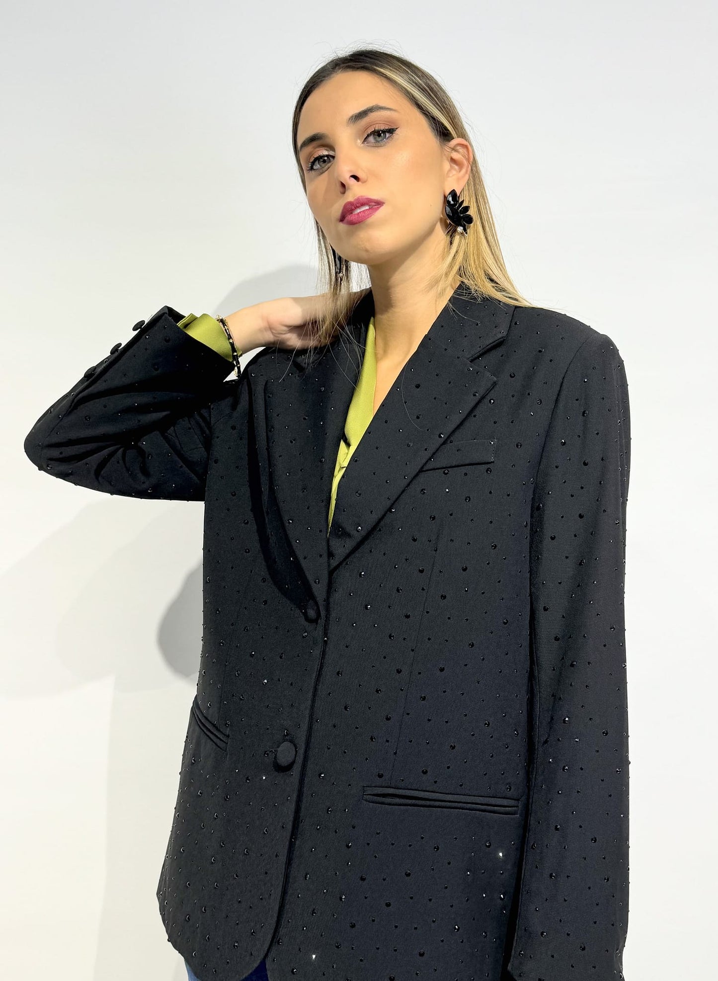 Blazer preto com brilhos