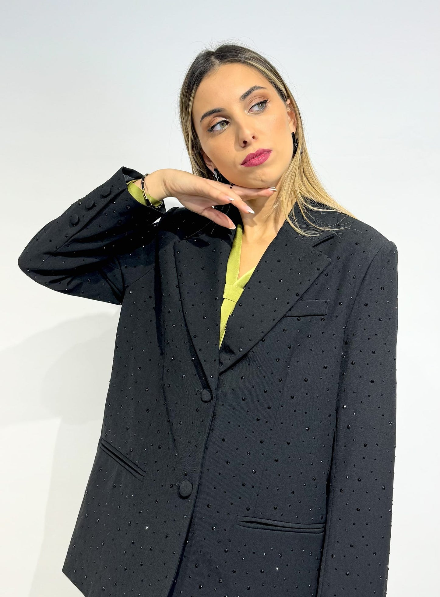 Blazer preto com brilhos