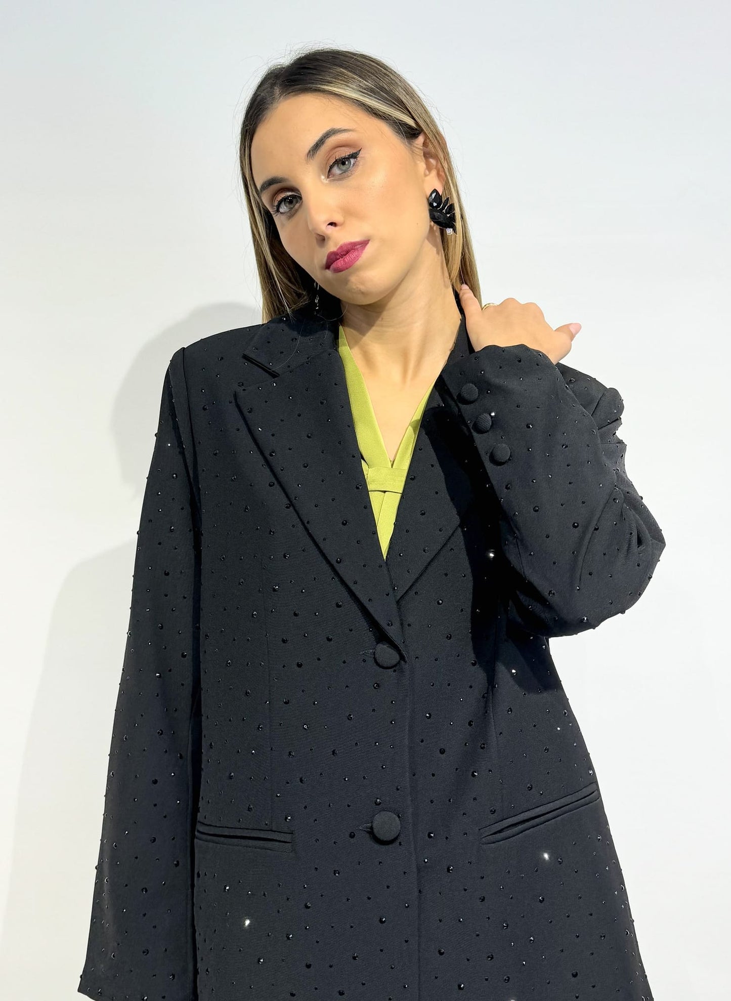 Blazer preto com brilhos