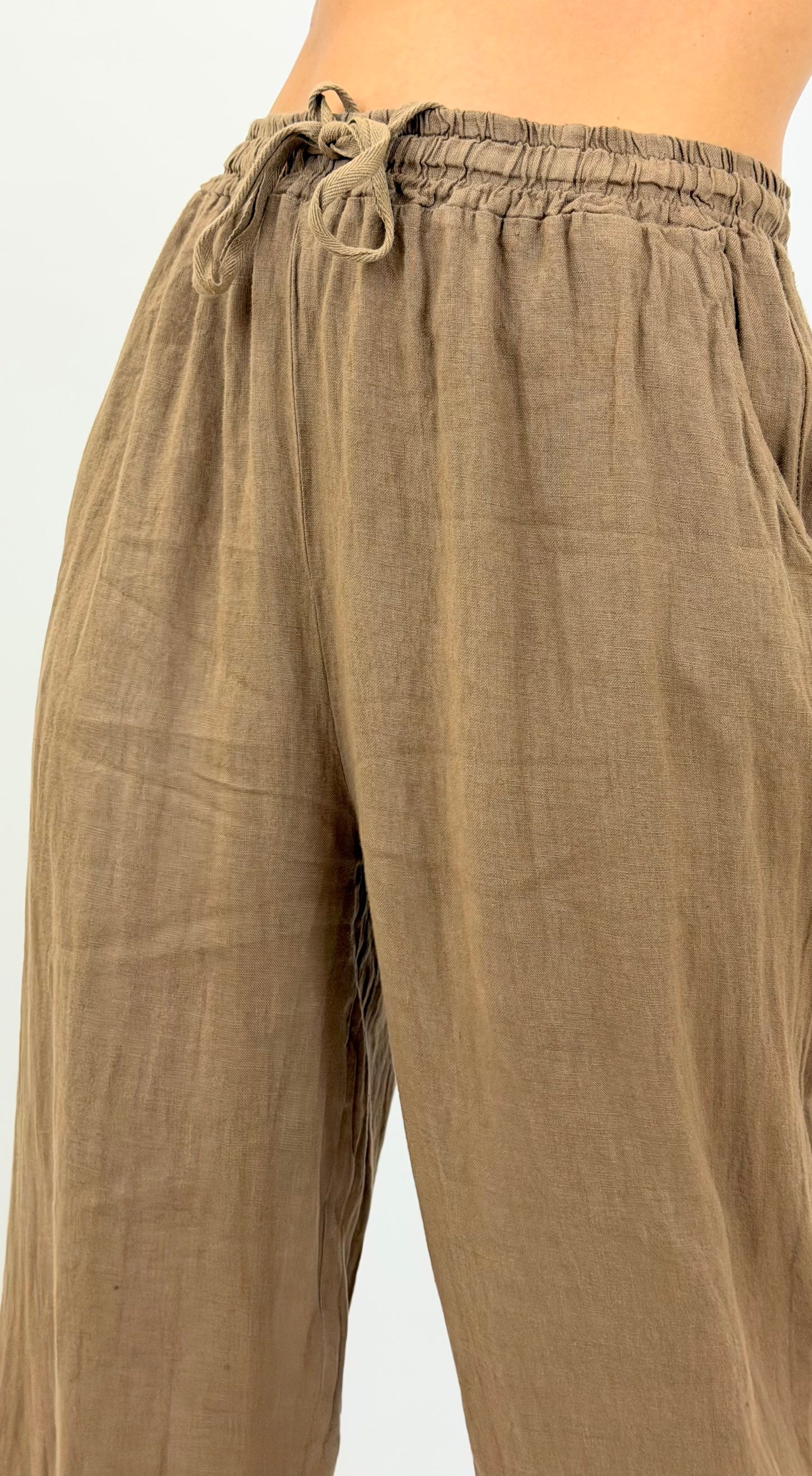 Calça linho canela